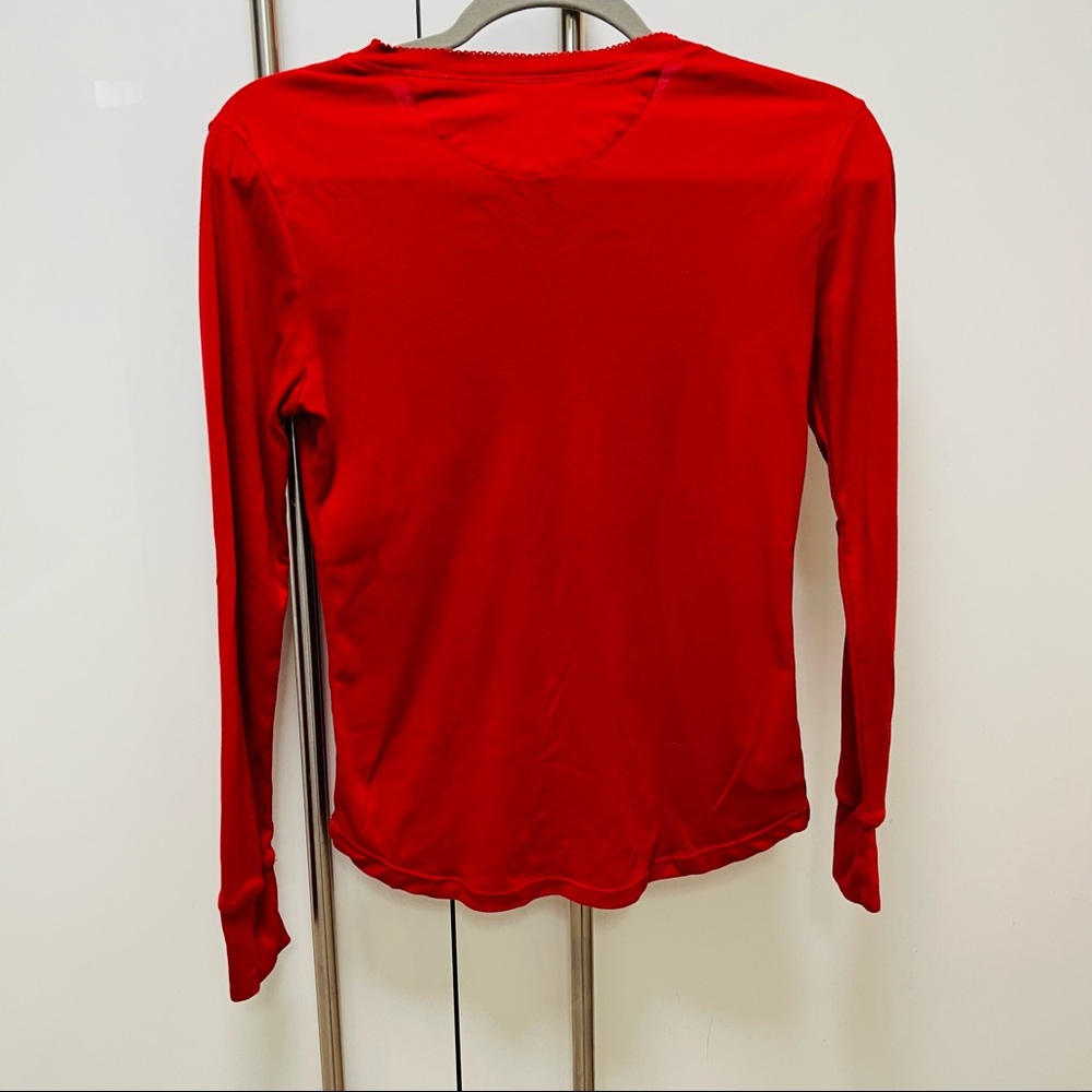 Ralph Lauren Long Sleeve Shirt Cotton Partial Button Down in Ted Size Small - Picture 5 of 8